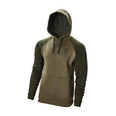 SWEATSHIRT ZIP, SNAPSHOT TWO TONES, GREEN, XL