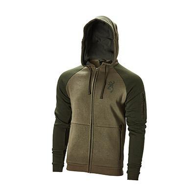 SWEATSHIRT ZIP, SNAPSHOT TWO TONES, GREEN, 3XL