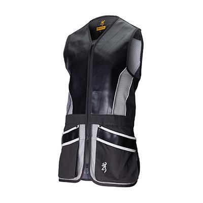 SHOOTING VEST, PROSPORT, LEATHER, GREY, L