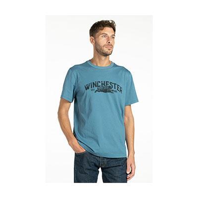 T SHIRT, SS, VERMONT, BLUE, L