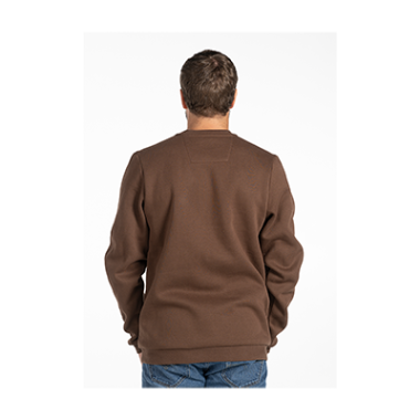 SWEAT SHIRT, REDSTONE, CREW NECK, BROWN, 2XL