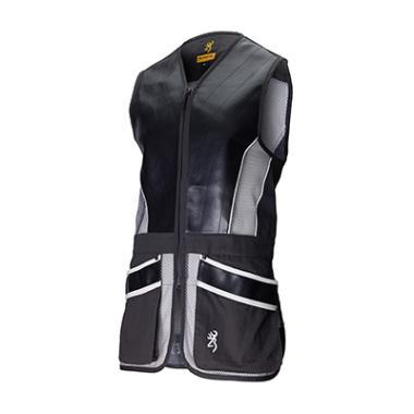 SHOOTING VEST, PROSPORT, LEATHER, GREY, M