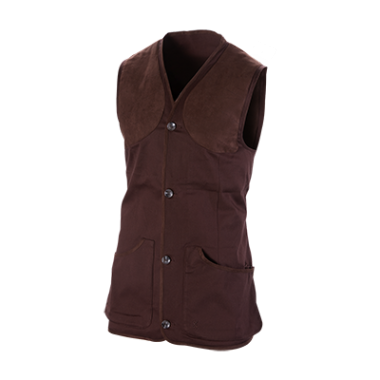 VEST, NORFOLK, DARK BROWN, 2XL