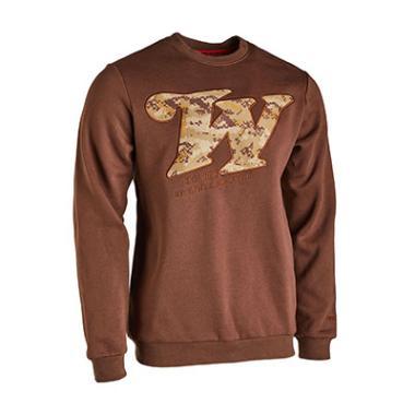 SWEATSHIRT, REDSTONE, CREW NECK, BROWN, S