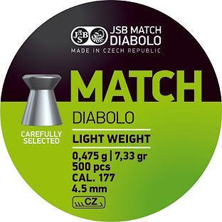 JSB Diabolo MATCH SL 4,49mm  A500 0,475g