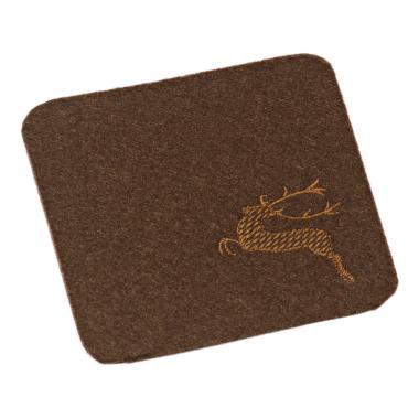 4 DB-OS FILC ÜVEG ALÁTÉT BARNA SZÍNBEN 9,5X9,5 CM