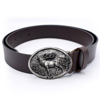 Vadászöv Őz motívummal 4cm/115 cm barna