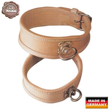 Vérebező nyakörv natúr bőr 35cm